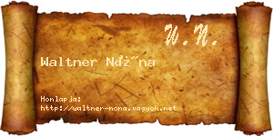 Waltner Nóna névjegykártya